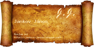 Jankov János névjegykártya