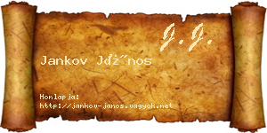 Jankov János névjegykártya