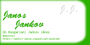 janos jankov business card
