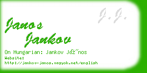 janos jankov business card